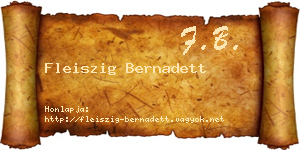 Fleiszig Bernadett névjegykártya